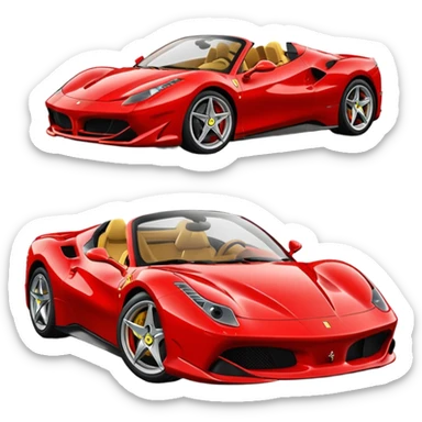 ferrari cartoon sticker