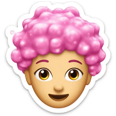 Pink shampoo with glitter  sticker