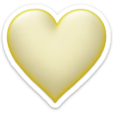 very light pale yellow heart shape sticker