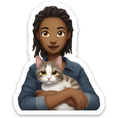 Me and my cat baby sticker
