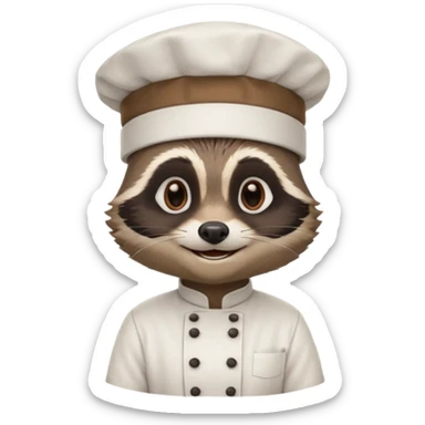 Chef raccoon sticker