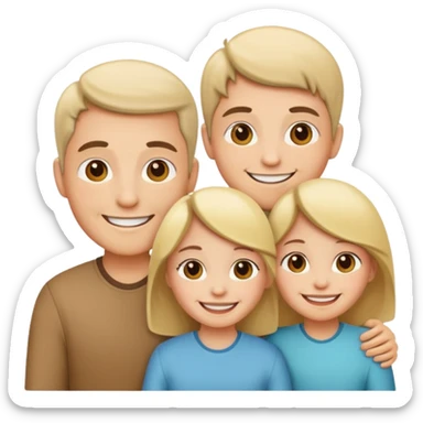 familia de tres mismo color de piel sticker