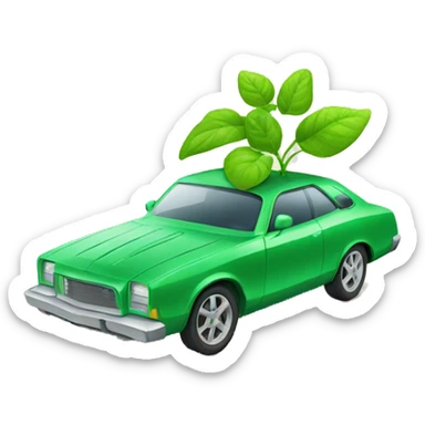 A car powered by photosynthesis sticker