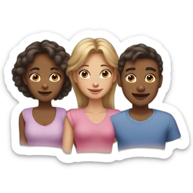 Two sisters and one brother sticker