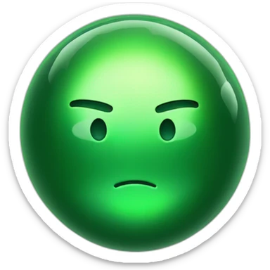 green shiny orb sticker