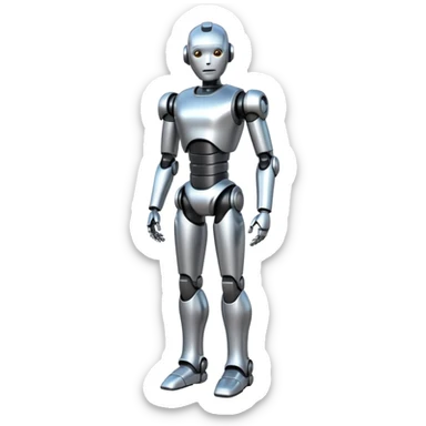 A fit male robot, full body sticker