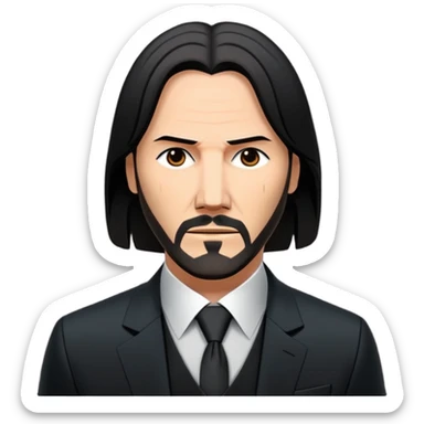 Elinde silah tutan jon wick sticker