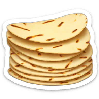 Small Stack of tortillas with some grill marks sticker