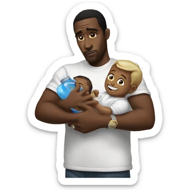 Diddy holding baby oil  sticker