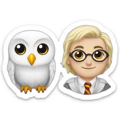 Harry potter and hedwige sticker