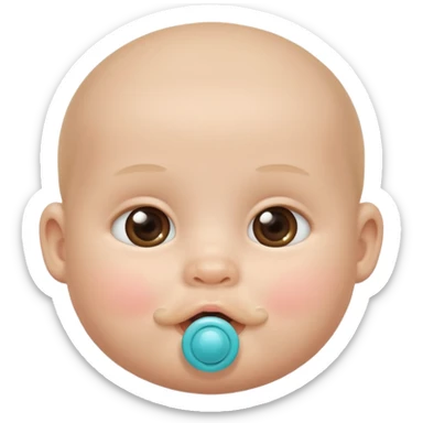 a baby with pacifier sticker