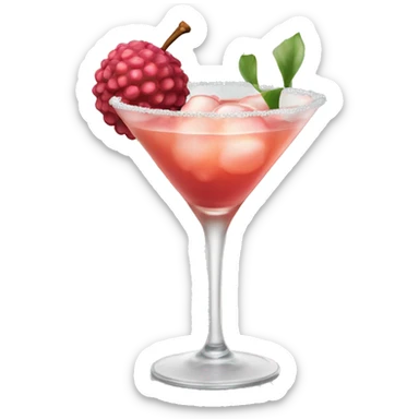 lychee cocktail sticker
