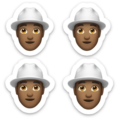 white hat only to go on memoji sticker