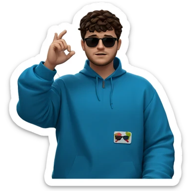 cool guy in sunglasses sticker