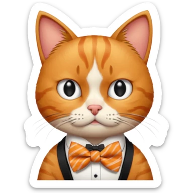 comic style cat hates monday sticker