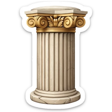 Greek mythology pillar sticker