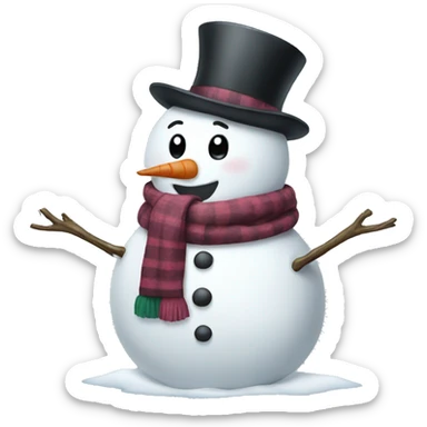 Snowman sticker
