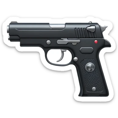 Pistola negro  sticker