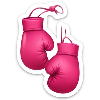 Pink or red boxing gloves sticker