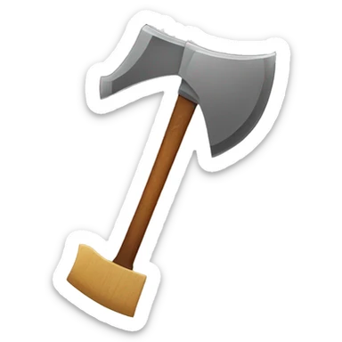 Fire axe with sunglasses  sticker