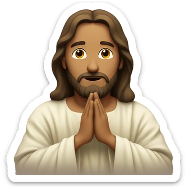 Jesus praying sticker