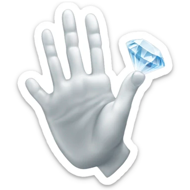 fingers with diamond ring sticker