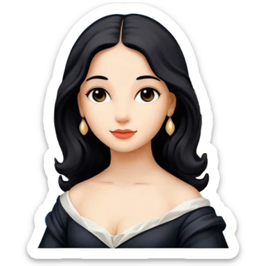 Monnalisa paint of Louvre giocanda frame more similar to a famousnpaint in Paris Louvre  sticker