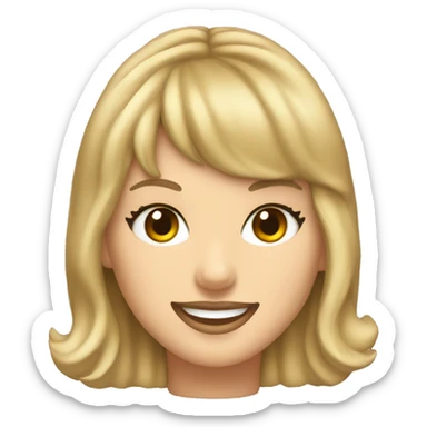 Taylor swift smiling sticker