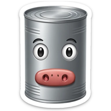 tin can with meat, no face sticker