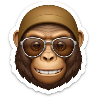 ape with sunglases sticker