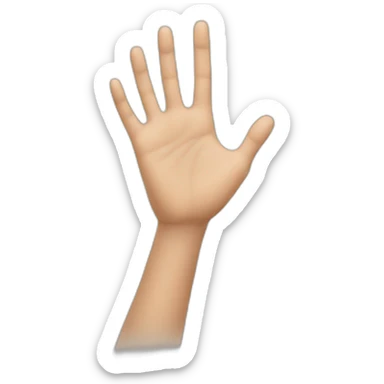 hand reaching sticker