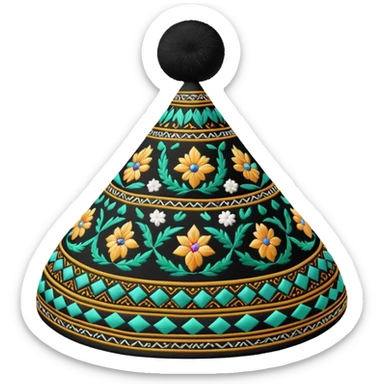 Uzbek traditional doppa hat sticker