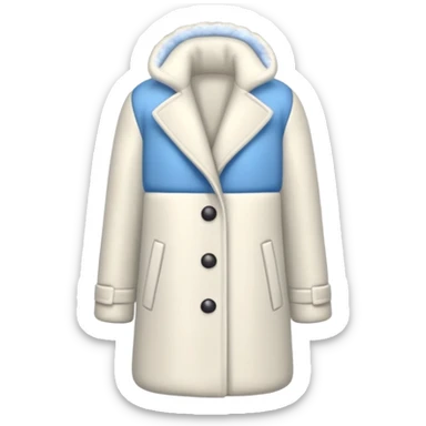 a white winter coat sticker
