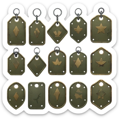 Military tags sticker