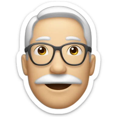 Farmacéutico moreno con canas, sin gafas y complexión atlética sticker