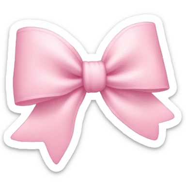 Light pink bow with hearts sticker