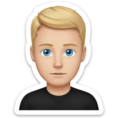 James Hewfield with blue eyes sticker