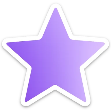 star with a gradient, purple, no background sticker