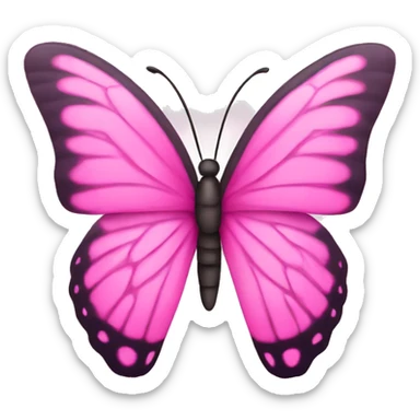 Pink butterfly clip art  sticker