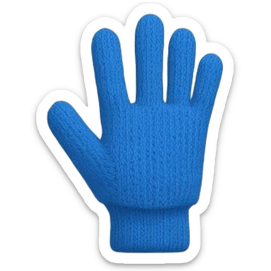 guante de punto color azul sticker