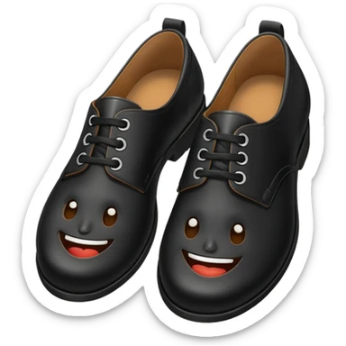 Shoes with face  sticker
