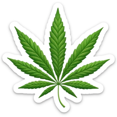 Marijuana leaf sticker