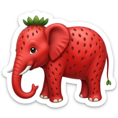 Strawberry éléphant peau en fraise sticker