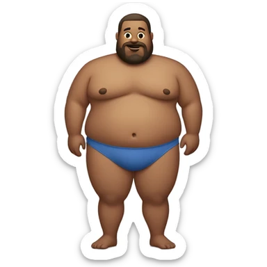 Man with curvaceous body and wide hips sticker