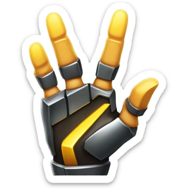 "Three sharp, metallic claws extending from a fist, shining with a steel gleam against a dark background." sticker