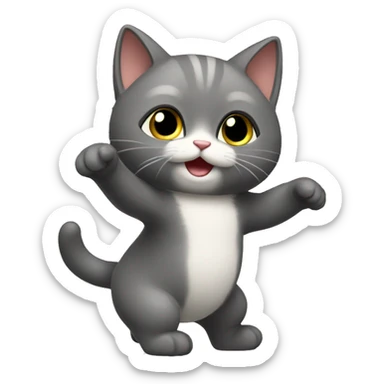 chaton qui dance  sticker