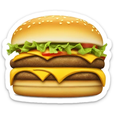 A cheeseburger eating cheeseburgers sticker
