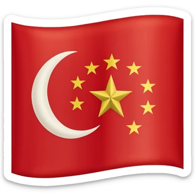 create an ottoman empire flag emoji. the shape of flag is like usual flag emojis alright sticker