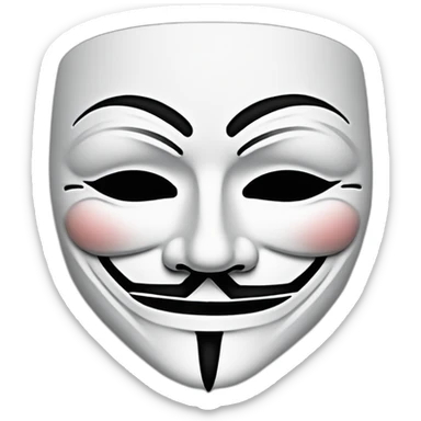 v for vendetta mask sticker