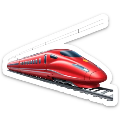 Red bullet Train sticker